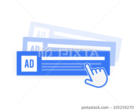 Programmatic ppc contextual advertising or targeted ai-powered online banner ads. PPC Marketing, behavioral targeting illustration. Cursor clicks on targeted advertisement amidst multiple options Programmatic ppc contextual advertising or targeted ai-powered online banner ads. PPC Marketing, behavioral targeting illustration. Cursor clicks on targeted advertisement amidst multiple options 105250270
