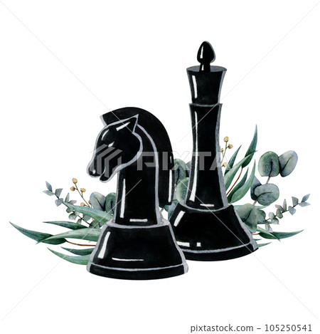 Black queen chess piece design element