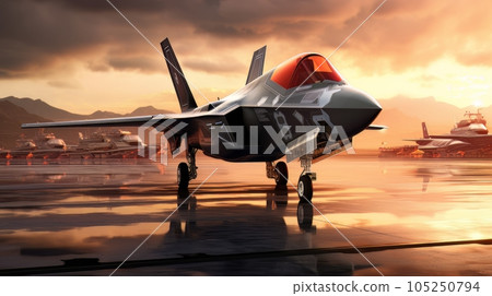 Epic illustration US Air Force Lockheed Martin F-35 Lightning II AI 105250794