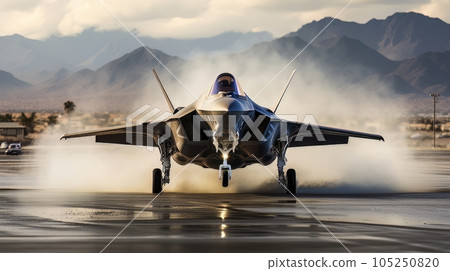 Epic illustration US Air Force Lockheed Martin F-35 Lightning II AI 105250820