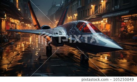 Epic illustration US Air Force Lockheed Martin F-35 Lightning II AI Epic illustration US Air Force Lockheed Martin F-35 Lightning II AI 105250849