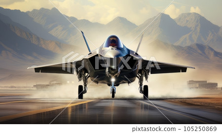 Epic illustration US Air Force Lockheed Martin F-35 Lightning II AI Epic illustration US Air Force Lockheed Martin F-35 Lightning II AI 105250869