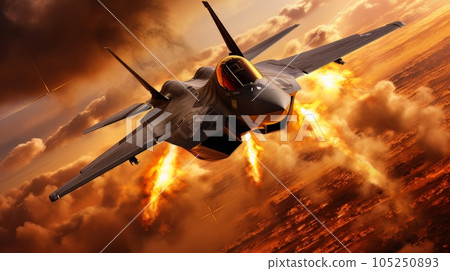 Epic illustration US Air Force Lockheed Martin F-35 Lightning II AI Epic illustration US Air Force Lockheed Martin F-35 Lightning II AI 105250893
