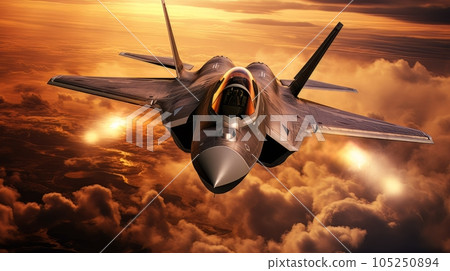 Epic illustration US Air Force Lockheed Martin F-35 Lightning II AI Epic illustration US Air Force Lockheed Martin F-35 Lightning II AI 105250894
