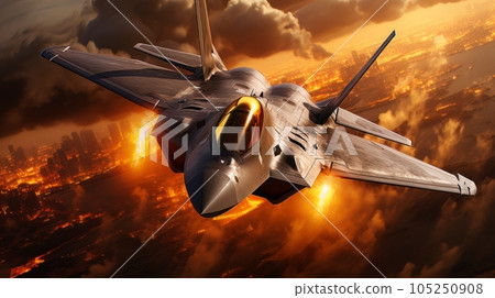 Epic illustration US Air Force Lockheed Martin F-35 Lightning II AI Epic illustration US Air Force Lockheed Martin F-35 Lightning II AI 105250908