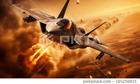 Epic illustration US Air Force Lockheed Martin F-35 Lightning II AI Epic illustration US Air Force Lockheed Martin F-35 Lightning II AI 105250915