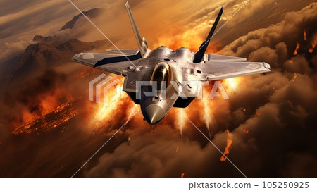 Epic illustration US Air Force Lockheed Martin F-35 Lightning II AI Epic illustration US Air Force Lockheed Martin F-35 Lightning II AI 105250925
