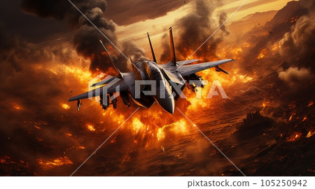 Epic illustration US Air Force Lockheed Martin F-35 Lightning II AI Epic illustration US Air Force Lockheed Martin F-35 Lightning II AI 105250942