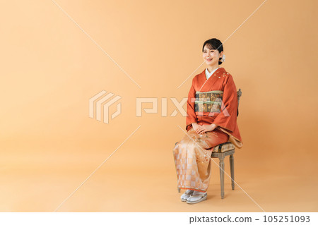 穿和服的女人 和服紀念照 照相館 照相館 105251093