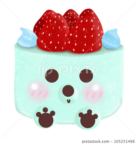cake with whipped cream cake with whipped cream 105251498