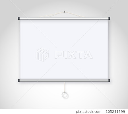 Empty Projection screen Presentation board blank whiteboard for conference. Vector Empty Projection screen Presentation board blank whiteboard for conference. Vector 105251599