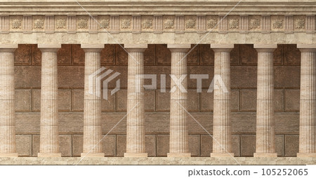 Marble antique wall arcade of the ancient world 105252065