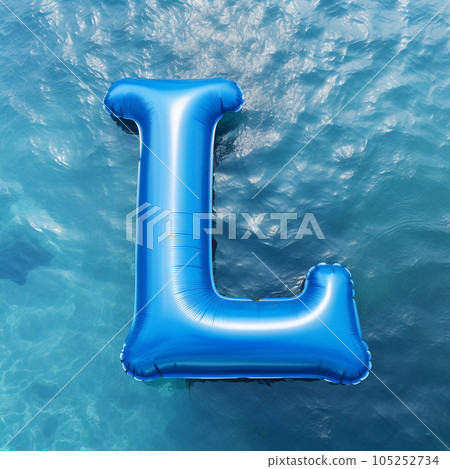 Colorful Blue Air Mattress in the Shape of the Letter L Colorful Blue Air Mattress in the Shape of the Letter L 105252734