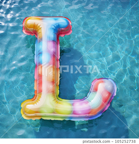 Colorful Air Mattress in the Shape of the Letter L Colorful Air Mattress in the Shape of the Letter L 105252738