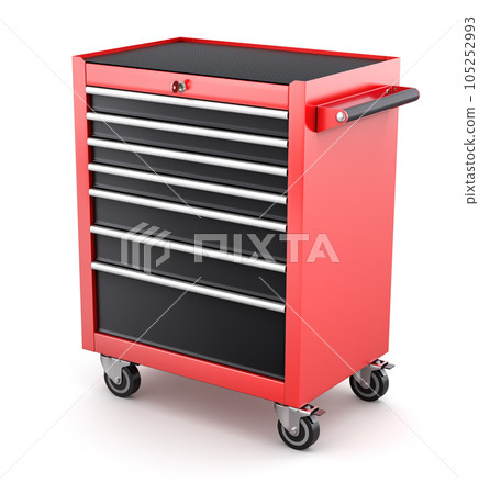 Tool Cabinets on white background - 3D illustration 105252993