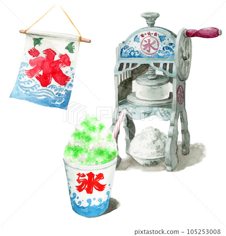 模擬水彩瓜味刨冰刨冰器 105253008