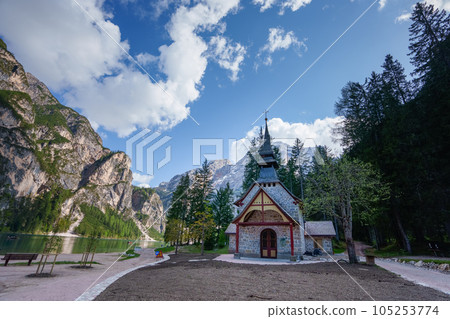 Charming chapel on the western shore of the lake. Charming chapel on the western shore of the lake. 105253774