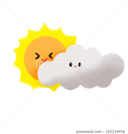cute weather emotions hand drawn watercolor cute weather emotions hand drawn watercolor 105254456