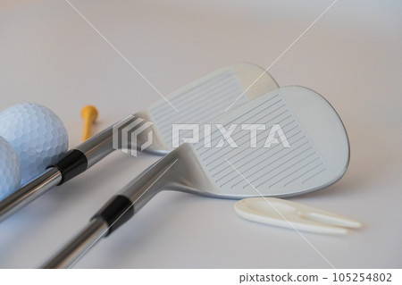 高爾夫球桿高爾夫裝備運動白色背景圖片素材 105254802