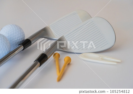 高爾夫球桿高爾夫裝備運動白色背景圖片素材 105254812