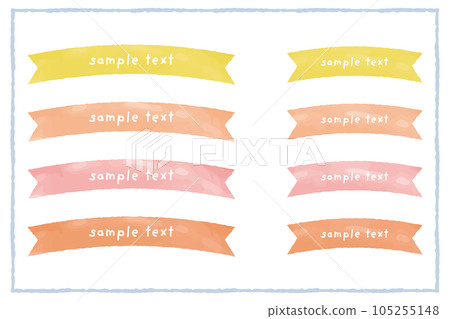 Hand drawn style cute watercolor 105255148
