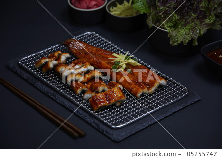 korean traditional food, grilled eel korean traditional food, grilled eel 105255747