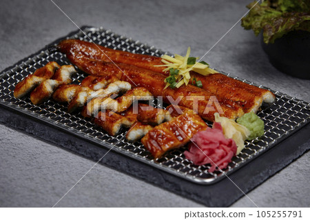 korean traditional food, grilled eel korean traditional food, grilled eel 105255791