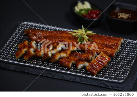 korean traditional food, grilled eel korean traditional food, grilled eel 105255800