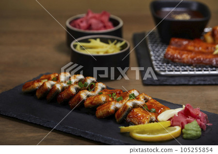 korean traditional food, grilled eel korean traditional food, grilled eel 105255854