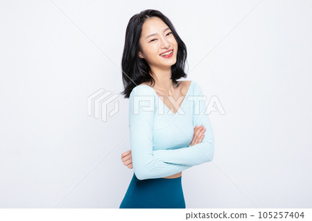 healthy beauty concept photo of korean asian beautiful woman smiling healthy beauty concept photo of korean asian beautiful woman smiling 105257404