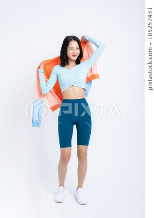 healthy beauty concept photo of korean asian beautiful woman wearing jacket healthy beauty concept photo of korean asian beautiful woman wearing jacket 105257431