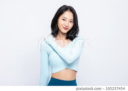 healthy beauty concept photo of korean asian beautiful woman smiling healthy beauty concept photo of korean asian beautiful woman smiling 105257454