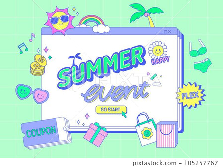 summer event, web displays vector 105257767