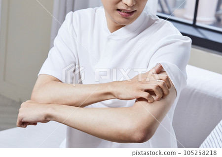 summer lifestyle, itchy arm 105258218