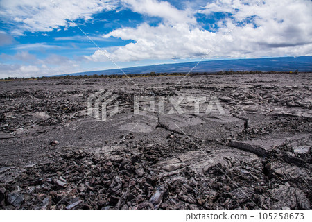Hawaii Hawaii Island Mauna Loa beyond solidified lava 105258673