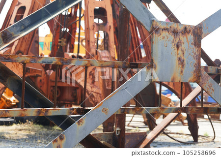 rusty steel shed rusty steel shed 105258696