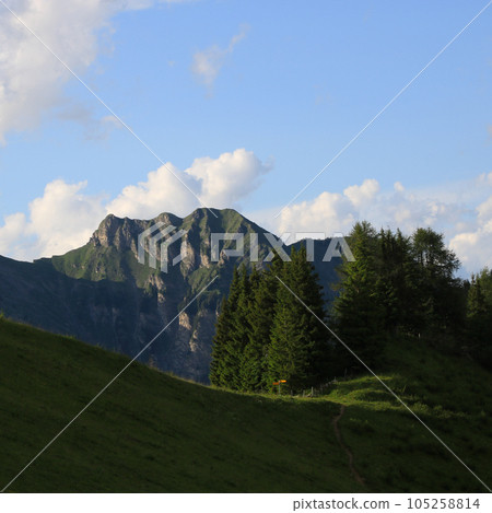Blattipass, mountain pass in Gsteig bei Gstaad, Switzerland. 105258814