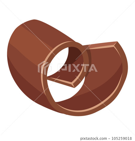 chocolate shavings. vector illustration on a white background. 105259018