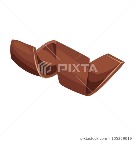 chocolate shavings. vector illustration on a white background. 105259019