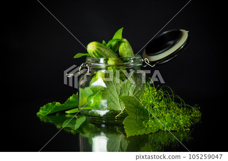 a set of products for pickling cucumbers a set of products for pickling cucumbers 105259047