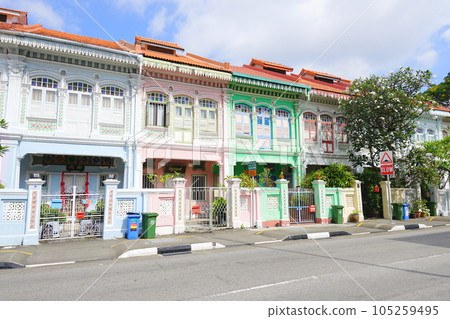 Peranakan architecture, Katong District, Singapore Peranakan architecture, Katong District, Singapore 105259495
