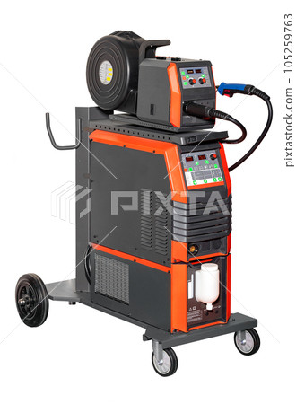 Modern industrial welding machine with a pulsed mode for heavy shop conditions. Isolated on white background. 105259763