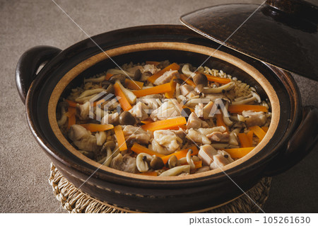 雞肉胡蘿蔔飯用砂鍋煮 105261630