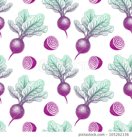 Seamless pattern with beetroot. Seamless pattern with beetroot. 105262136