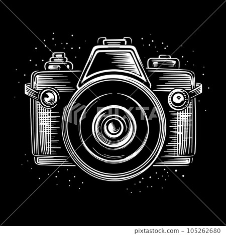 Photo camera vector logo. Photo camera vector logo. 105262680