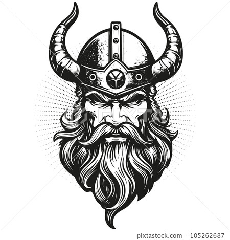 Viking in a helmet 105262687