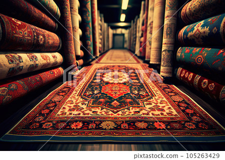 Exquisite Tapestry Capturing the Beauty of Traditional Middle Eastern Carpets. created with Generative AI 105263429