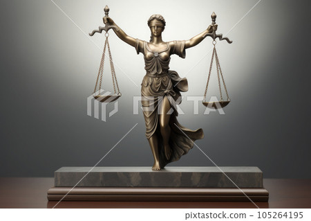 Lady Justice statue Law and legal concept. Generative AI 105264195