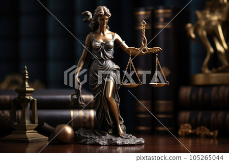 Lady Justice statue Law and legal concept. Generative AI 105265044