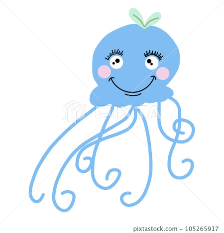 The cute octopus of the sea 105265917